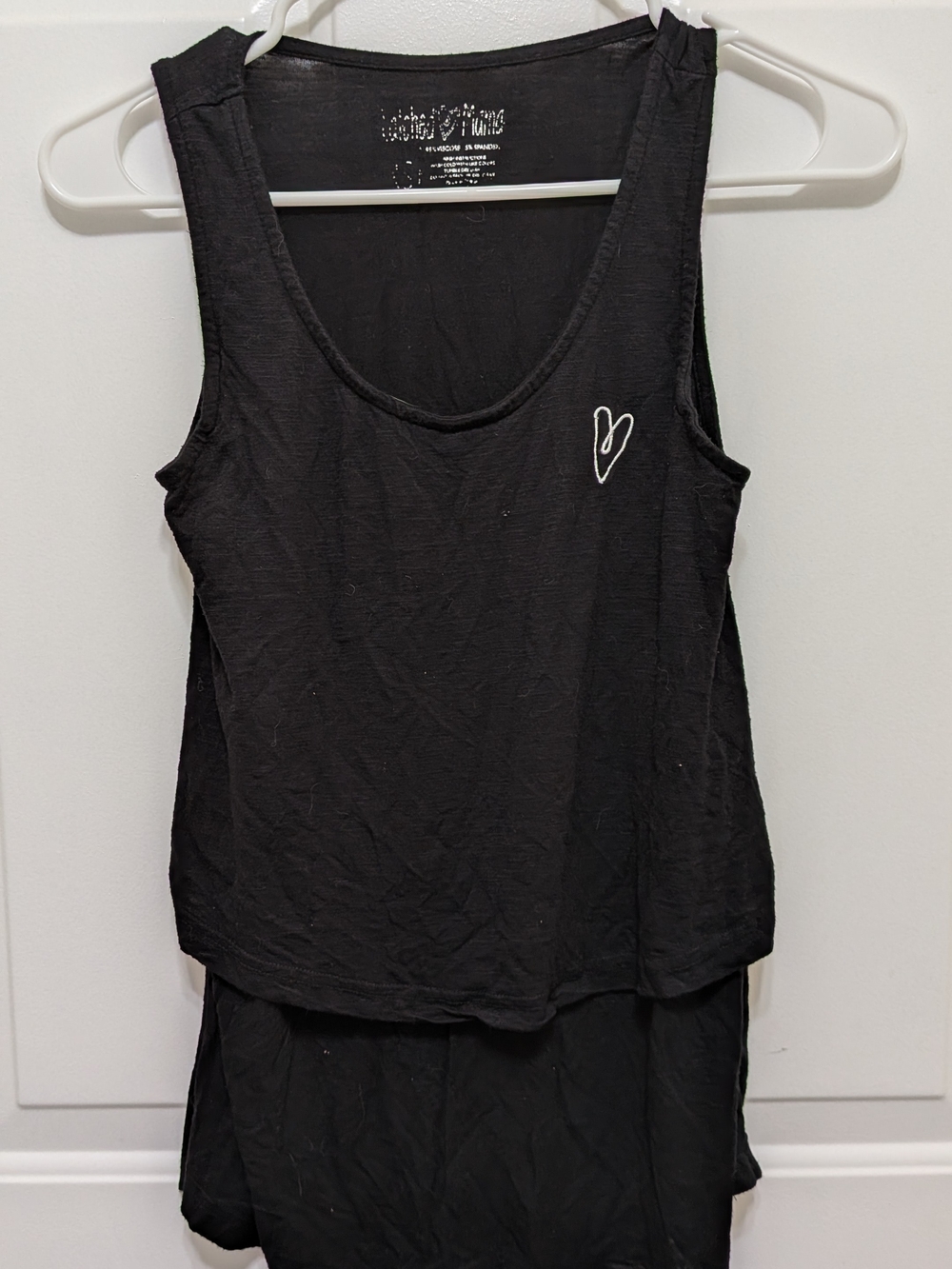 Latched Mama Breastfeeding Tank Top with White Heart Accent